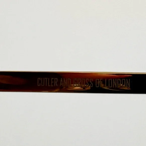 Cutler and Gross sunglasses 56-20-140, gold / white frames, Gradient brown lens Cutler and Gross sunglasses 56-20-140, gold / white frames  main image 4